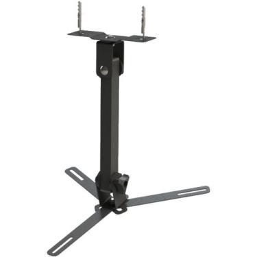 Imagem de Suporte projetor teto mini led datashow braço extensor 20 cm preto - M