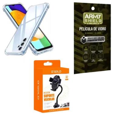 Imagem de Capinha para Galaxy M35 + Suporte Veicular + Pelicula de Vidro 3D - Ar