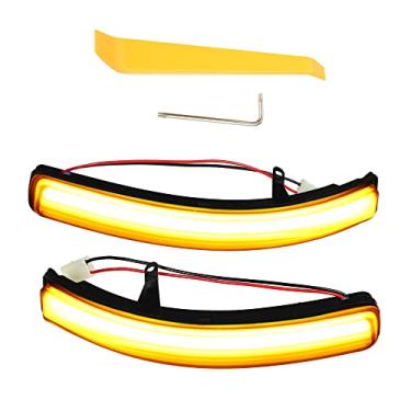 Imagem de ACROPIX Luz de seta do espelho frontal esquerdo direito LED para carro apto para Ford Explorer 2011-2019 No.BB5Z-13B375-A/BB5Z-13B374-A - Pacote com 2 amarelos