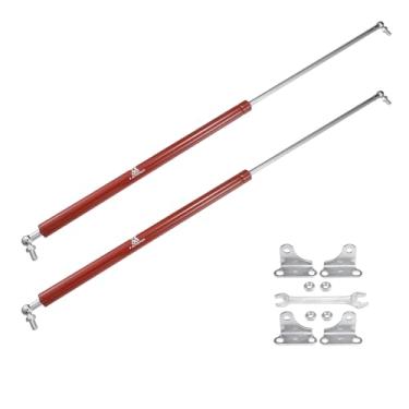 Imagem de X AUTOHAUX 2 peças 76.2 cm 54.4 kg/534N suportes de elevação vermelhos amortecedores mola a gás com chave universal para trailer, carro, caminhão, barco