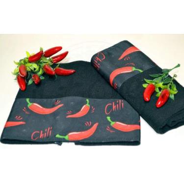 Imagem de Kit Pano de Pratos com 2 pçs Black - Chili - Arte & Tear