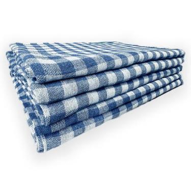 Imagem de Pano de Chão Xadrez Alvejado Grande Limpeza Duplo - 25 Un - Barca Util