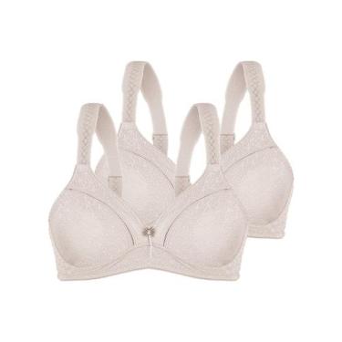 Imagem de Kit com 2 Sutiãs sem Aro e sem Bojo Duloren 111248 Taça B, Bege, 46