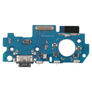 Imagem de BESJMYT Porta de carregamento para Samsung Galaxy A34, base de carregamento USB, conector tipo C, placa de cabo flexível com conector de microfone, fone de ouvido, porta de microfone, reparo para