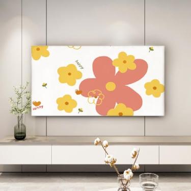 Imagem de Capa protetora contra poeira de TV para sala de estar, decoração de casa, visor de cristal líquido, protetor de tela de TV à prova de poeira, cenário litorâneo, capa de TV (tamanho: 81 ~ 85