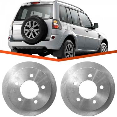 Imagem de Par Disco Freio Mitsubishi Pajero TR4 2.0 2008 a 2015 Traseiro Solido