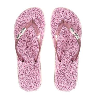 Imagem de Chinelo Anabela Sola Branca Castellane Feminino (Rosa Bebe, BR, Adulto, Faixa Numérico, 35, 36)