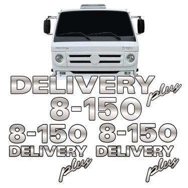 Imagem de Adesivos 8-150 Delivery Plus Emblemas Lateral -capô Cromado Sem Resina Cromado