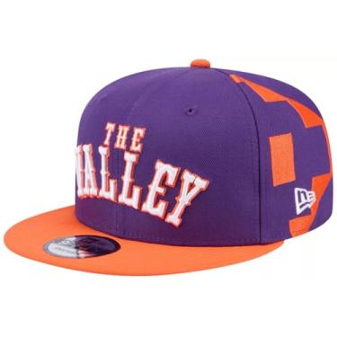 Imagem de New Era Boné masculino Phoenix Suns City Edition 9Fifty Snapback - Boné NBA ajustável em 2 tons