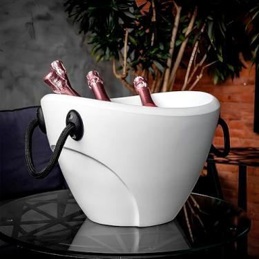 Imagem de Champanheira Balde de Gelo Para 4 Garrafas 13L Com Alça Parede Dupla