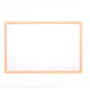 Imagem de Quadro Branco Médio 70x50cm Lousa Branca Madeira P/Escrever-Aplicável a escolas e crianças