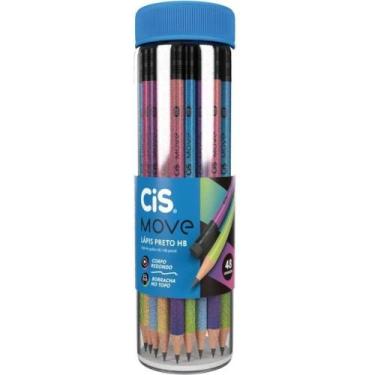 Imagem de Lapis preto redondo cis move hb c/plastico (s) sertic pt.c/48
