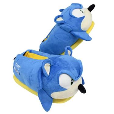 Imagem de Pantufa Sonic Speed Ouriço Azul 3D Calçado Adulto Unissex Oficial Sega (Azul, br_footwear_size_system, adult, numeric_range, narrow, numeric_33, numeric_35)