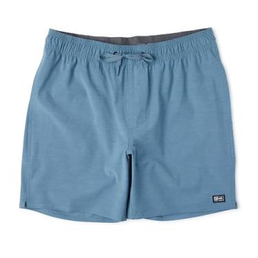 Imagem de PELAGIC Dockside Deep Sea Sporty Elastic Waist Shorts 43 cm, Gasolina, XGG