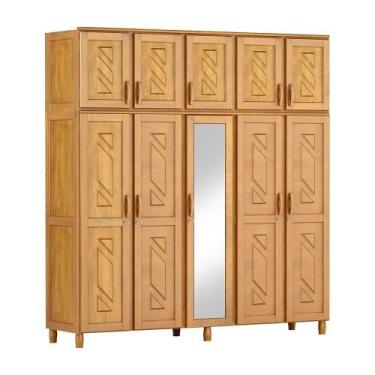 Imagem de Guarda-roupa Casal Mel 10 Portas Espelho 3 Gavetas - OUTRAS MARCAS
