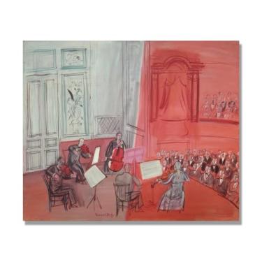Imagem de NHLDZYH Folhas impressionistas, (Concerto laranja) de Raoul Dufy, reprodução de quadros, quadros de pinturas famosas, imagem murais quartos. 30 x 36 cm apenas tela