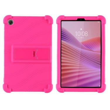 Imagem de QYiiD Capa para Lenovo Tab One 8.7 2025 (TB305FU), capa protetora de borracha macia à prova de choque de silicone leve para tablet Lenovo Tab K9 de 8,7 polegadas, rosa