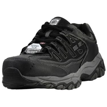 Imagem de Skechers Tênis masculino Cankton Steel Toe Electrical Hazard Construction Shoes, Preto/Carvão, 13 X-Wide