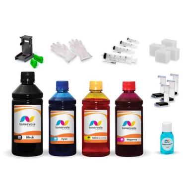 Imagem de Kit 1250ml De Tinta Compatível Para HP J510a 122xl - Toner Vale