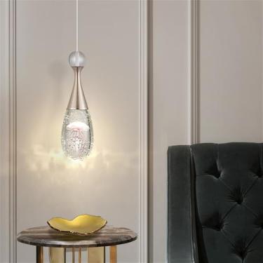 Imagem de Luminária pendente nórdica criativa em formato de bolha de cristal, luz decorativa para sala de estar e quarto (Estilo 5 (1 lâmpada))