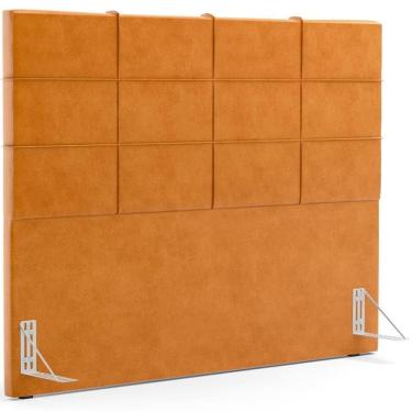 Imagem de Cabeceira Cama Box Casal King 195 Cm Roma W01 Couríssimo Whisky - Lyam