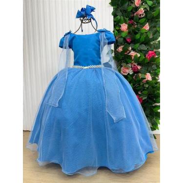 Imagem de Vestido de Festa Infantil Daminha Menina Azul Serenity - Elegante e Co