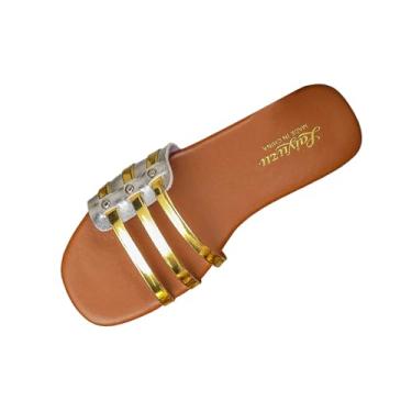 Imagem de Sandália de praia feminina casual peep toe plus size primavera verão moderna confortável, Prata, 36