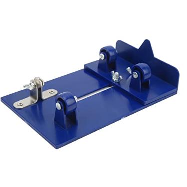 Imagem de Aramox Cortador de Garrafa de Vidro Com Cabeça de Carboneto, Cortador de Vidro Com Placa de Pc, Ferramenta Antiderrapante de Corte de Garrafa de Vinho para Projetos de Artesanato Faça (Azul)