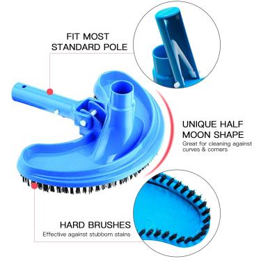 Imagem de Ainoli meia lua piscina vácuo flexível piscina vácuo para limpeza de piscina de concreto ou gesso