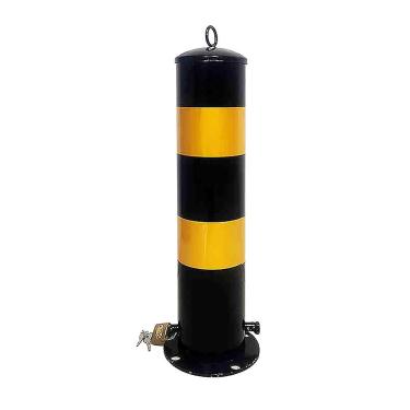 Imagem de Bollard De Segurança Removível Com Manga De Embutimento, Poste De Poste De Segurança De Aço Amarelo Com Parafusos De Ancoragem & Cadeado, Bollard De Estacionamento Para Ar, 1pcs-yellow, 500mm/19.7in
