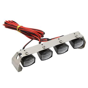 Imagem de SPYMINNPOO Barra de Luz LED RC para Carro SCX10 1/10 RC, Farol DIY, Longa Vida útil, para Decoração de Carro de Controle Remoto (quatro luzes)