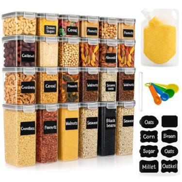 Imagem de Kit 28 Peças — Potes Herméticos para Alimentos com Saco a Vácuo, Livre de BPA, Empilháveis, Organizadores de Mantimentos para Despensa e Cozinha