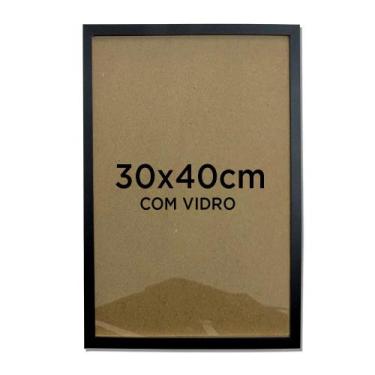 Imagem de Moldura Para Quadro Decorativo 30x40cm Com Vidro - Várias Cores - TaCo