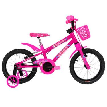 Imagem de Bicicleta Infantil Cairu Fadinha New Aro 16 com Cesto, Rosa
