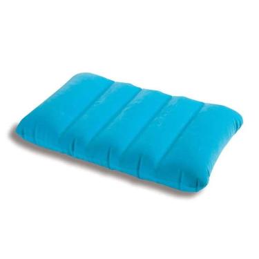 Imagem de Travesseiro Inflável Infantil Intex para Viagens, Camping e Praia com Revestimento Aveludado Intex