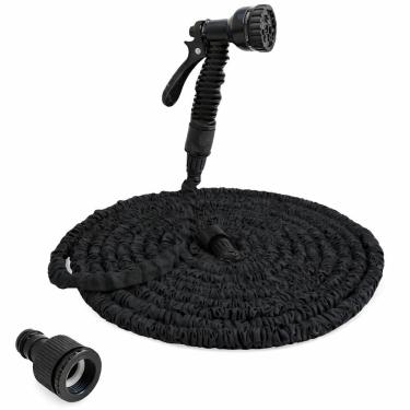 Imagem de Mangueira Mágica Expansível Flexível Retrátil Com Gatilho 30mt (preto)