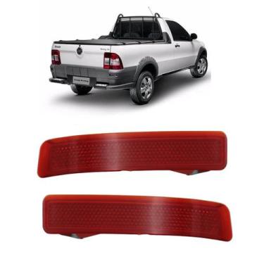 Imagem de Par Refletor Olho Gato Parachoque Traseiro Nova Strada 2020 Strada 200