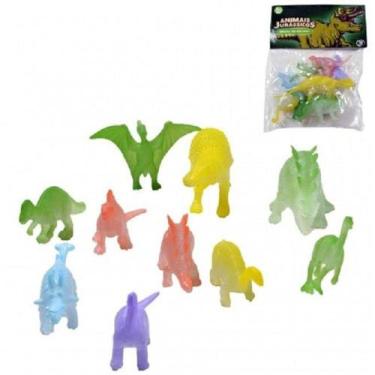 Imagem de Kit 11 dinossauros jurássicos sortidos brilha no escuro - ARK BRASIL, 