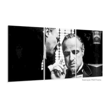 Imagem de Quadro Poderoso Chefão Decorativo Preto E Branco Tela Em Tec