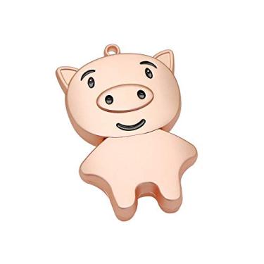 Imagem de Flash Drives USB 8GB Modelo Porco Memory Stick Pen Drive USB Drive U Disk (Dourado)