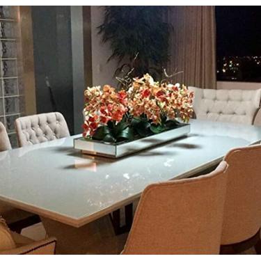 Imagem de Vaso de Mesa Jantar Prata Espelhado 50x25