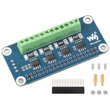 Imagem de 4-CH atual/tensão/monitor de energia chapéu para Raspberry Pi 4B/3B+/3B/2B/B+/A+/Zero/W, interface I2C/SMBus a bordo 0,1Ω 1% do resistor de amostragem corrente bidirecional até 3,2A incorporada 12-bit ADC