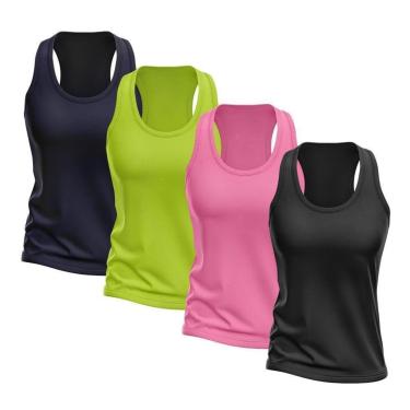 Imagem de Kit 4 Regata Good Look Nadador Dry Proteção Solar UV Feminina-Feminino