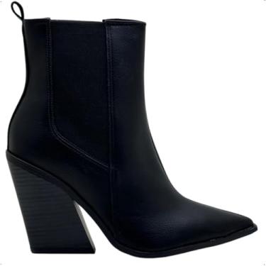 Imagem de Bota Feminina Vizzano Country Western Elástico Fashion Preto (Preto, BR, Adulto, Numérico, 39)