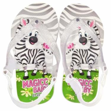 Imagem de Chinelo Bebê Sandália Infantil Zebrinha Bebê Meninas Magicc Baby MB-026-19/20