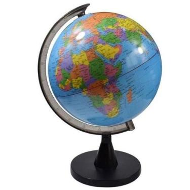 Imagem de Globo Terrestre Politico 20Cm Decoração Aluno - Western