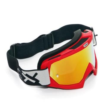 Imagem de Oculos Motocross Mattos Racing Combat Vermelho Espelhado