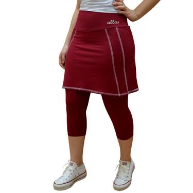 Imagem de Saia Capri Roupa Modesta Fitness Moda Evangélica Academia Poliamida Uv