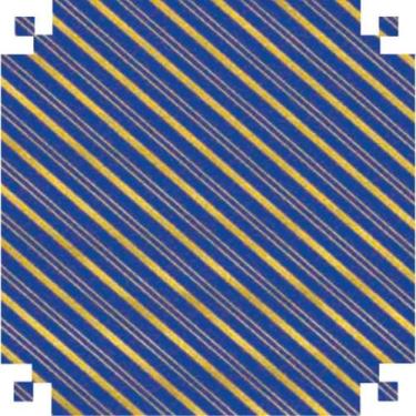 Imagem de Papel Presente Bobina Couchê 60CM Listrado AZUL/OURO - BO 100 Metros -