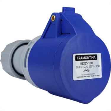 Imagem de Acoplamento Industrial Femea Tramontina 2 Polos+Terra 220V. A 250V. 16